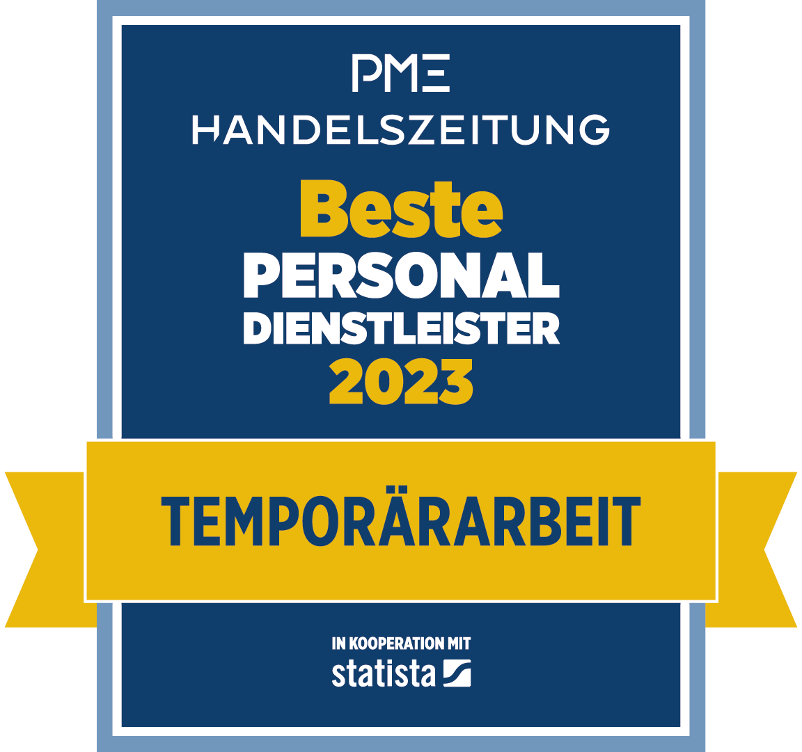 Beste Personaldienstleister 2023 - Temporärarbeit